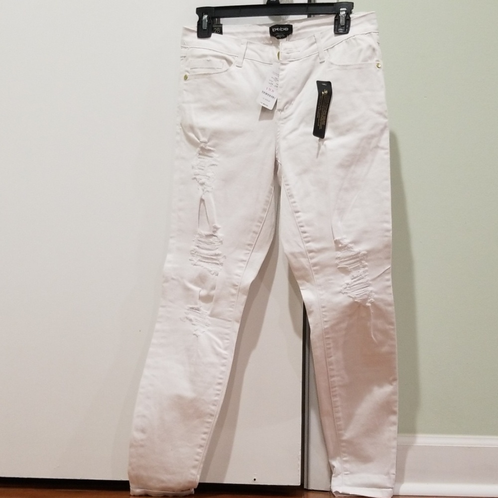 Bebe white women jeans